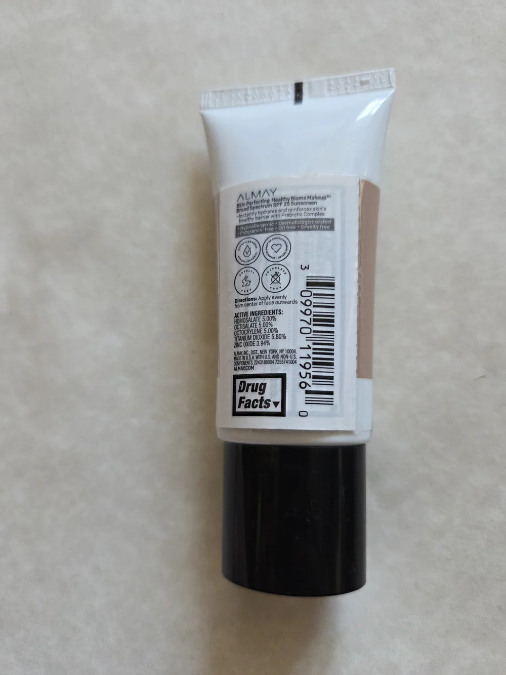 Almay Skin Perfecting Healthy Biome Foundation Makeup SPF 25, 130 Medium 1 fl oz